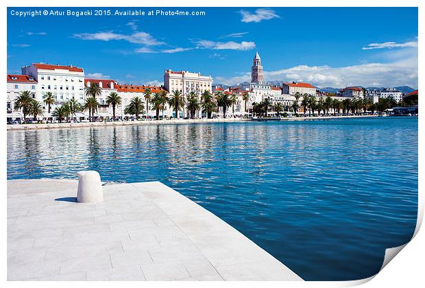 City of Split Skyline in Croatia Print by Artur Bogacki
