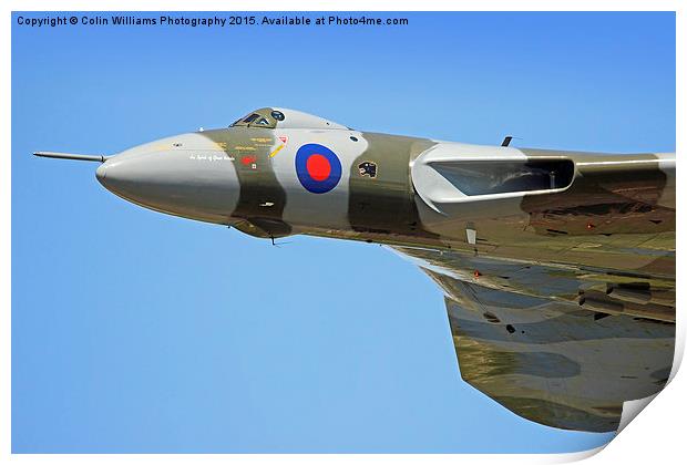  Avro Vulcan RIAT 2015 Print by Colin Williams Photography