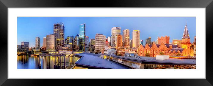  Sydney Panorama Framed Mounted Print by peter tachauer