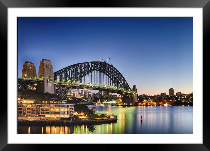  Sydney Harbour Bridge Framed Mounted Print by peter tachauer