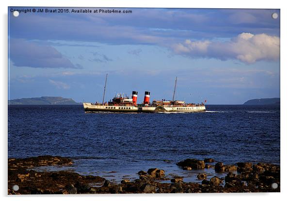 Majestic Paddle Steamer on the Firth of Clyde Acrylic by Jane Braat