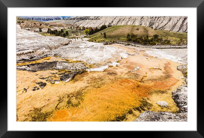  Minerva Terrace - Yellowstone Park Framed Mounted Print by colin chalkley