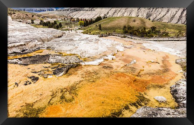 Minerva Terrace - Yellowstone Park Framed Print by colin chalkley