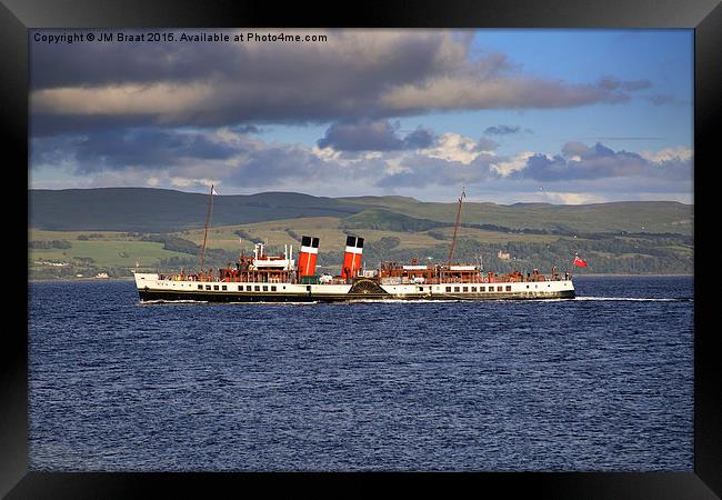 Majestic Paddle Steamer Waverley on the Clyde Framed Print by Jane Braat