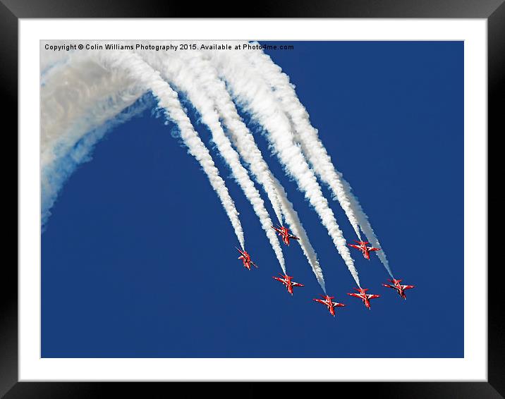  The Red Arrows RIAT 2015 1 Framed Mounted Print by Colin Williams Photography