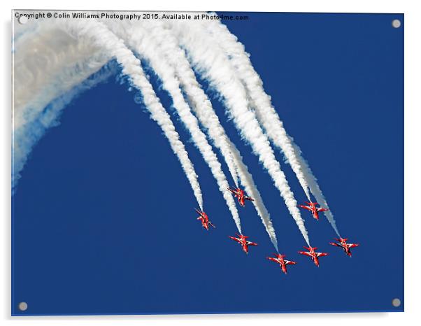  The Red Arrows RIAT 2015 1 Acrylic by Colin Williams Photography