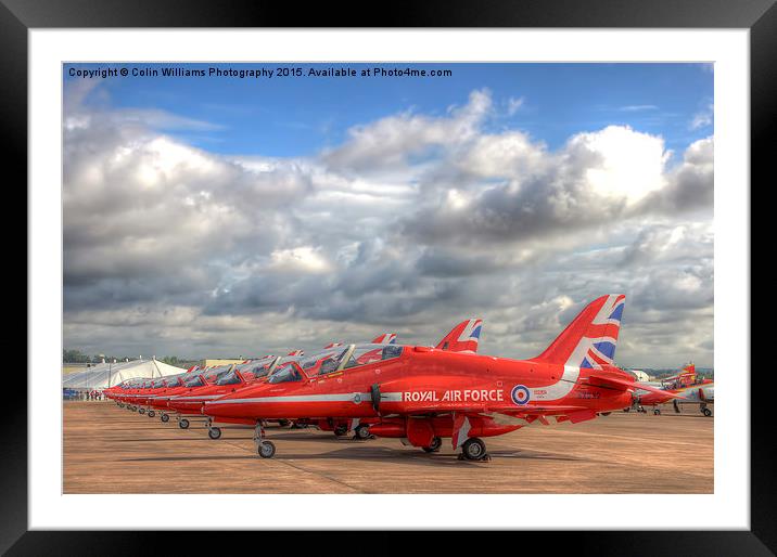   The Red Arrows RIAT 2015 2 Framed Mounted Print by Colin Williams Photography