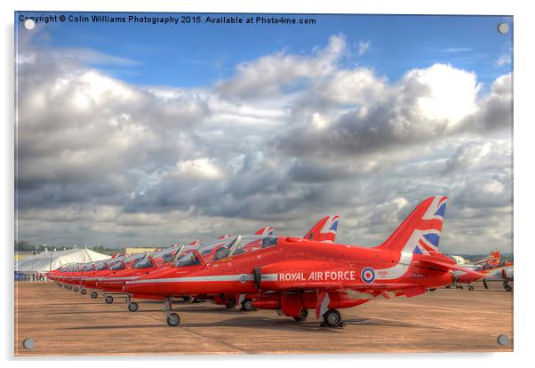   The Red Arrows RIAT 2015 2 Acrylic by Colin Williams Photography
