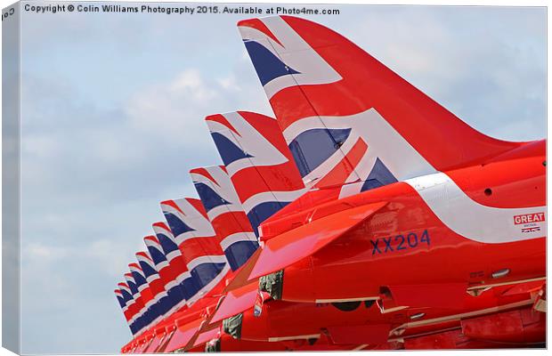  The Red Arrows RIAT 2015 3 Canvas Print by Colin Williams Photography