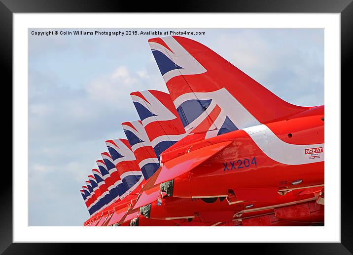  The Red Arrows RIAT 2015 3 Framed Mounted Print by Colin Williams Photography