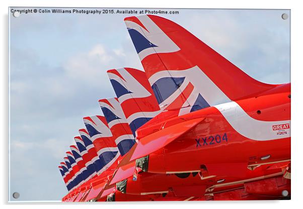  The Red Arrows RIAT 2015 3 Acrylic by Colin Williams Photography