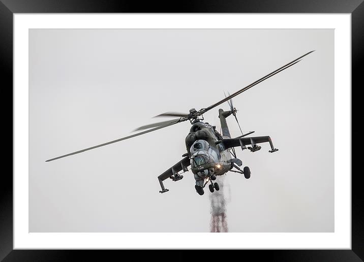 Hind Attack Chopper Framed Mounted Print by J Biggadike