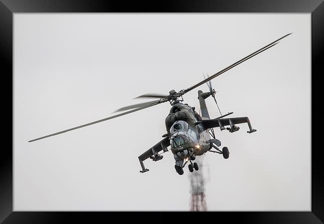 Hind Attack Chopper Framed Print by J Biggadike