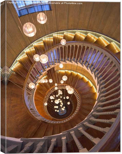  The Spiral Stairs Canvas Print by James Rowland