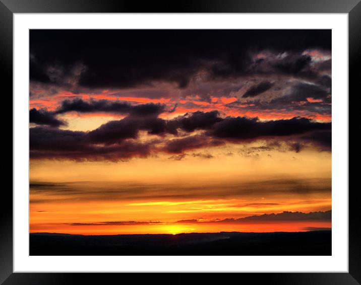 Westbury Sunset Framed Mounted Print by Dave Windsor