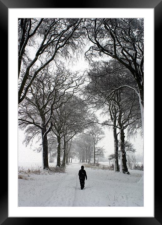 Stepping into Winter Framed Mounted Print by john joyce