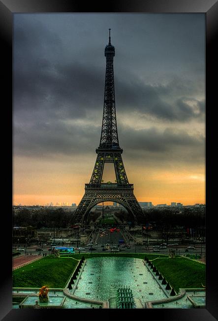 Eiffel Tower Framed Print by john joyce