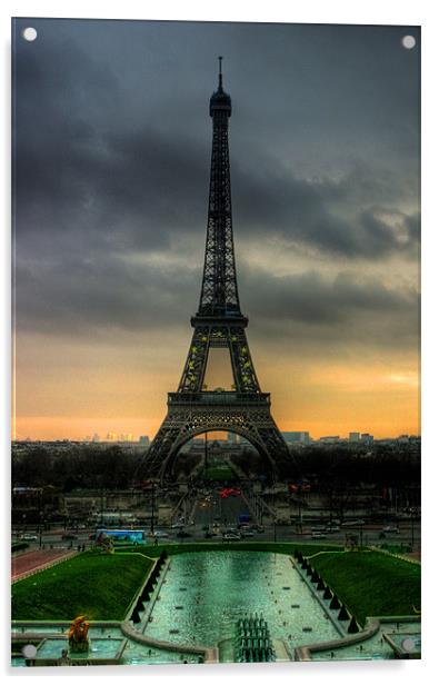 Eiffel Tower Acrylic by john joyce