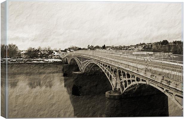 Chepstow Bridge Canvas Print by les tobin