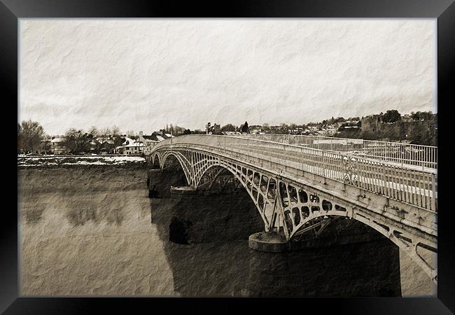 Chepstow Bridge Framed Print by les tobin