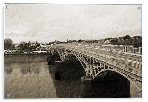 Chepstow Bridge Acrylic by les tobin
