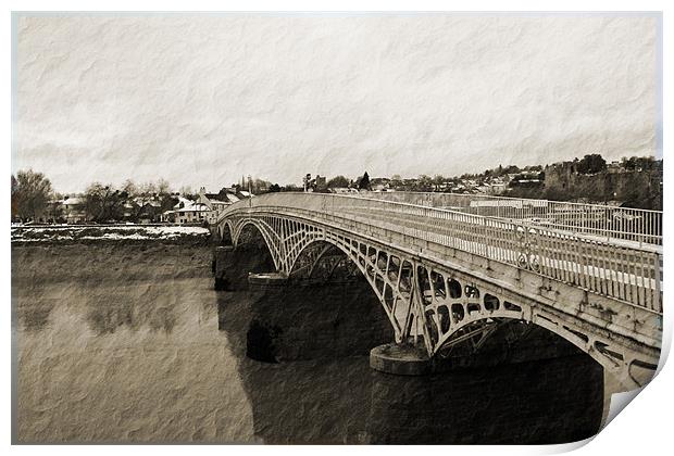 Chepstow Bridge Print by les tobin