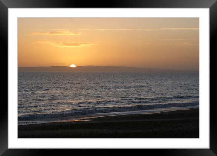 Sunset At The Beach Framed Mounted Print by Steven Day
