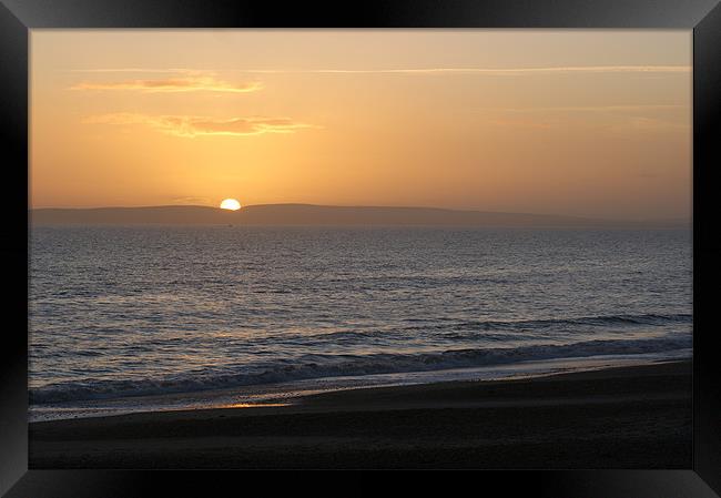 Sunset At The Beach Framed Print by Steven Day