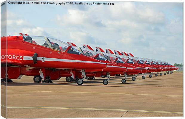  The Red Arrows RIAT 2015 4 Canvas Print by Colin Williams Photography