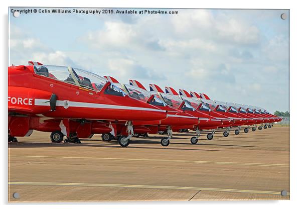  The Red Arrows RIAT 2015 4 Acrylic by Colin Williams Photography
