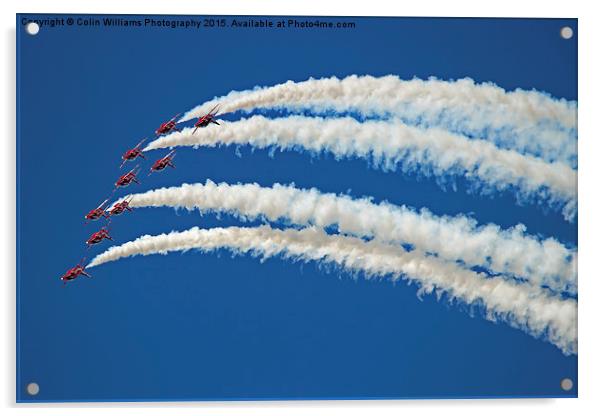  The Red Arrows RIAT 2015 5 Acrylic by Colin Williams Photography