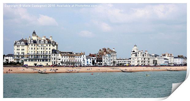  Eastbourne Sea Front Print by Marie Castagnoli