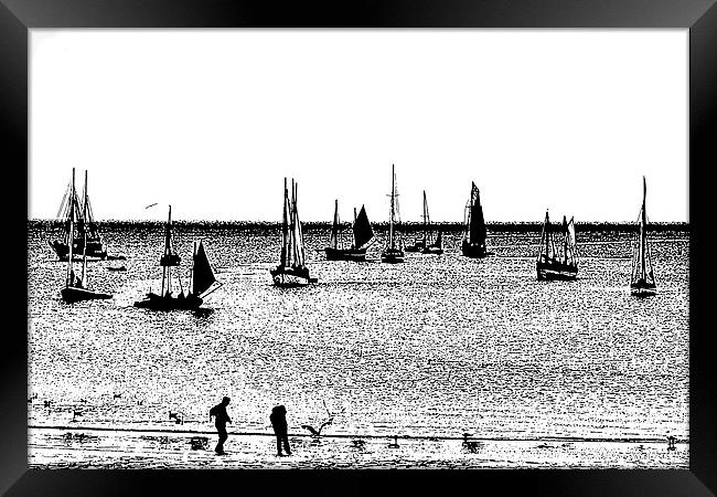  Waiting for the Tide Framed Print by Brian Roscorla