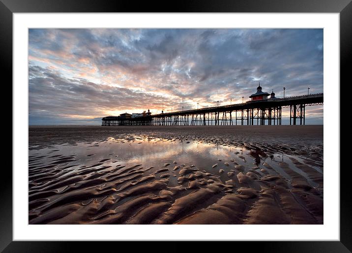  Last Light On The Beach By North Pier Framed Mounted Print by Gary Kenyon