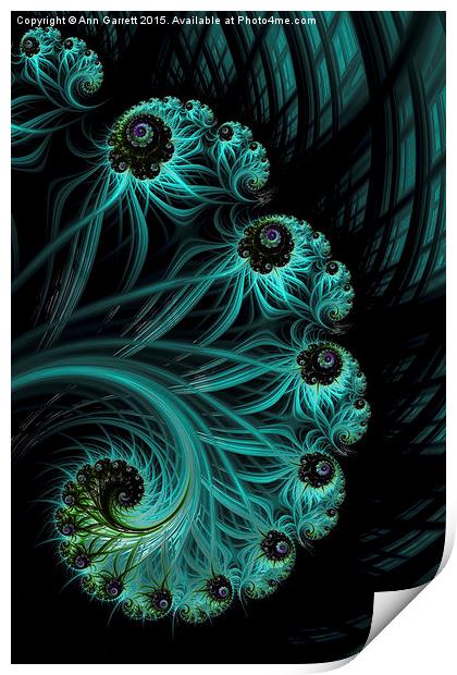 Fractal Jellyfish Print by Ann Garrett
