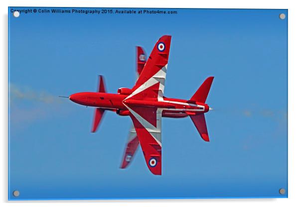  The Red Arrows RIAT 2015 6 Acrylic by Colin Williams Photography