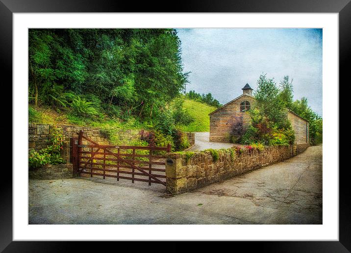  Country Stables Framed Mounted Print by Fine art by Rina
