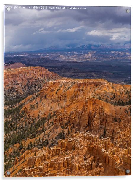 Bryce Canyon Hoodoos - USA Acrylic by colin chalkley