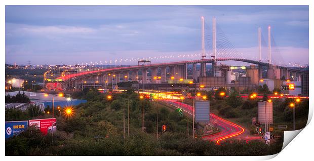  Dartford Crossing at Dusk Print by peter tachauer