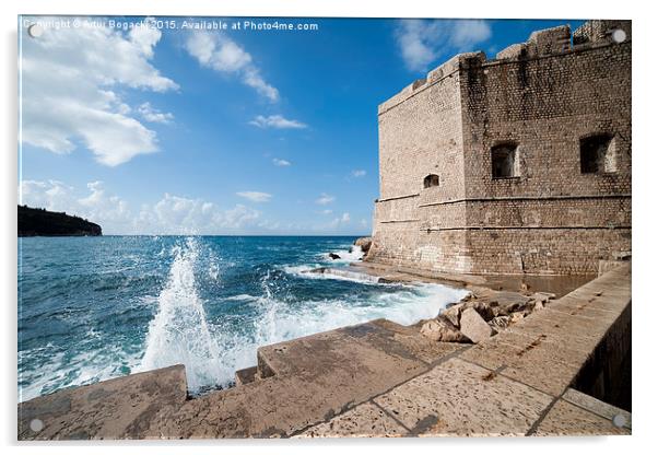 Dubrovnik Old City Walls Acrylic by Artur Bogacki