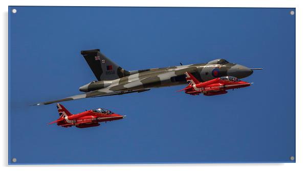  Red 6 and Red 8 Escort the XH558 the Avro Vulcan Acrylic by stuart bennett