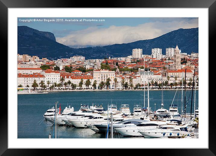 Split Cityscape in Croatia Framed Mounted Print by Artur Bogacki
