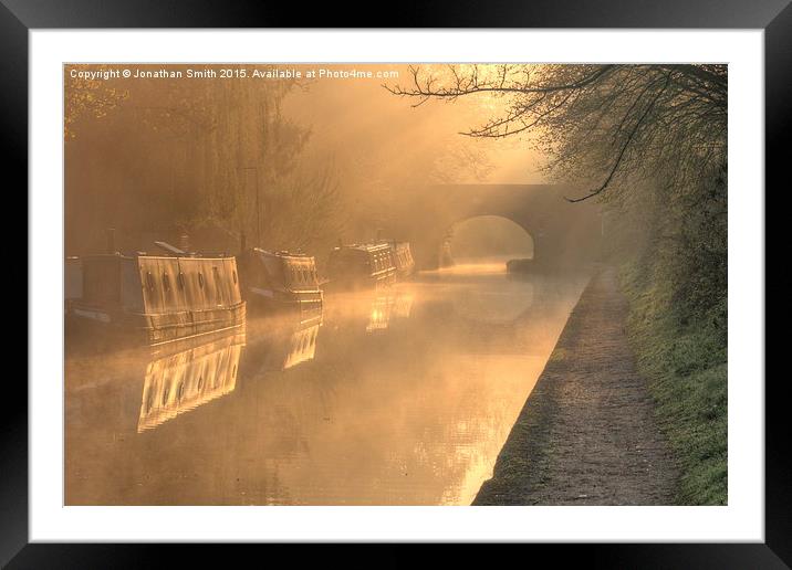 Grand Union Canal, Hatton, Warwickshire Framed Mounted Print by Jonathan Smith