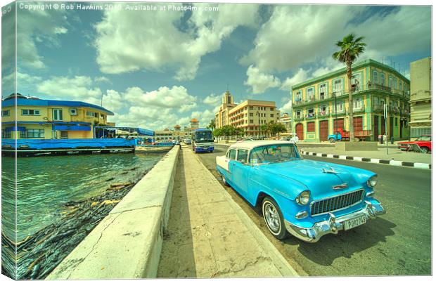  Havana Chevy  Canvas Print by Rob Hawkins