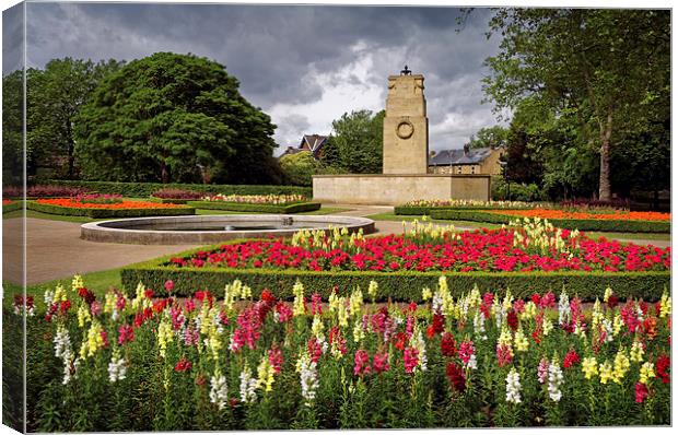 Cenotaph and Gardens, Clifton Park, Rotherham  Canvas Print by Darren Galpin