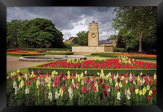 Cenotaph and Gardens, Clifton Park, Rotherham  Framed Print by Darren Galpin