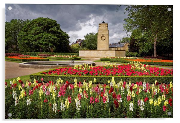 Cenotaph and Gardens, Clifton Park, Rotherham  Acrylic by Darren Galpin