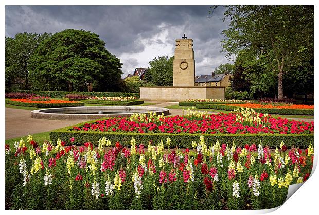 Cenotaph and Gardens, Clifton Park, Rotherham  Print by Darren Galpin