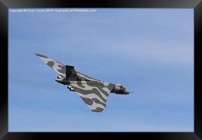  Avro Vulcan XH558 at RAF Fairford (RIAT) 2015 Framed Print by Chris Turner
