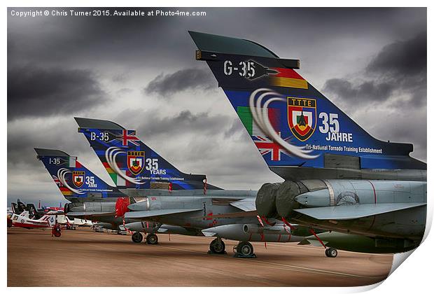  TTTE Tornados - RIAT 2015 Print by Chris Turner